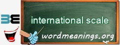 WordMeaning blackboard for international scale